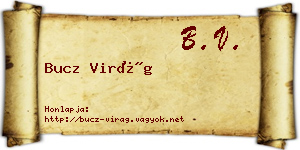Bucz Virág névjegykártya